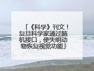 《科学》刊文！复旦科学家通过脑机接口，使失明动物恢复视觉功能