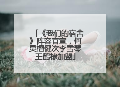 《我们的宿舍》阵容官宣，何炅檀健次李雪琴王鹤棣加盟