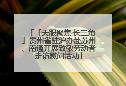 「天眼聚焦·长三角」贵州省驻沪办赴苏州、南通开展致敬劳动者走访慰问活动