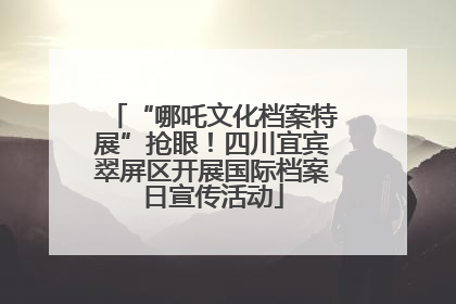 “哪吒文化档案特展”抢眼！四川宜宾翠屏区开展国际档案日宣传活动