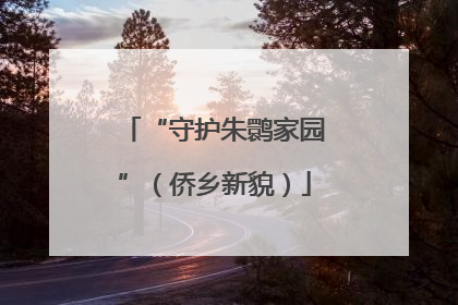 “守护朱鹮家园”（侨乡新貌）