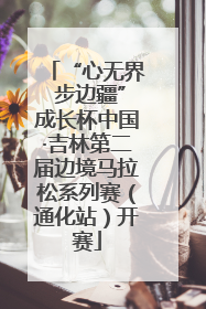 “心无界 步边疆”成长杯中国·吉林第二届边境马拉松系列赛（通化站）开赛