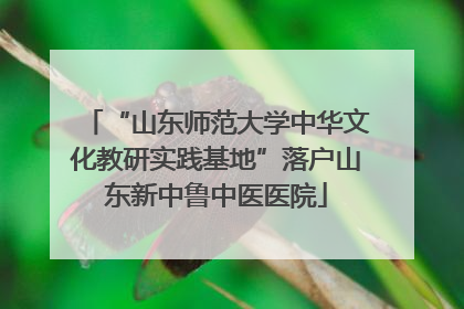 “山东师范大学中华文化教研实践基地”落户山东新中鲁中医医院