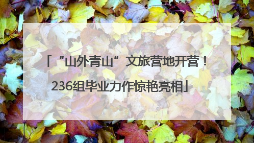 “山外青山”文旅营地开营！236组毕业力作惊艳亮相