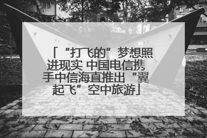 “打飞的”梦想照进现实 中国电信携手中信海直推出“翼起飞”空中旅游