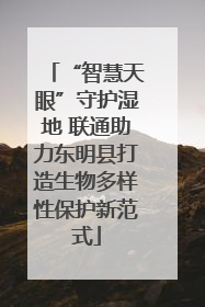 “智慧天眼”守护湿地 联通助力东明县打造生物多样性保护新范式