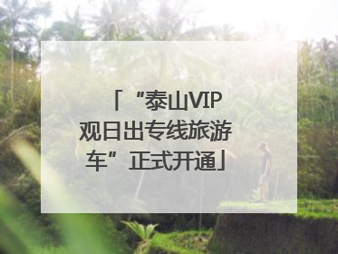 “泰山VIP观日出专线旅游车”正式开通