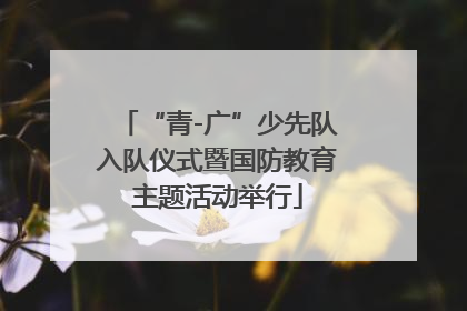 “青-广”少先队入队仪式暨国防教育主题活动举行