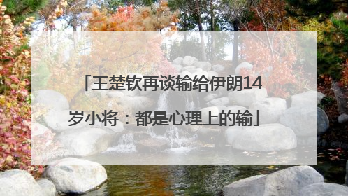 王楚钦再谈输给伊朗14岁小将：都是心理上的输