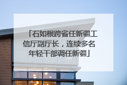 石如根跨省任新疆工信厅副厅长，连续多名年轻干部调任新疆