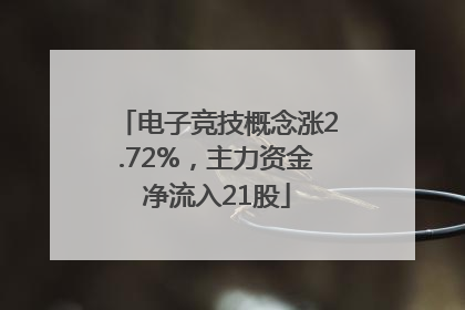 电子竞技概念涨2.72%，主力资金净流入21股
