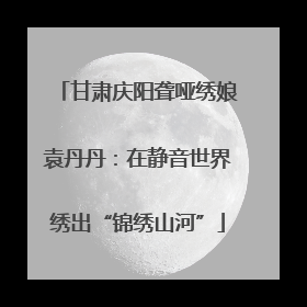 甘肃庆阳聋哑绣娘袁丹丹：在静音世界绣出“锦绣山河”