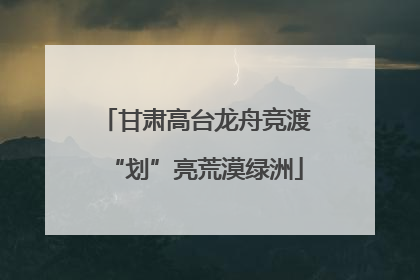 甘肃高台龙舟竞渡“划”亮荒漠绿洲