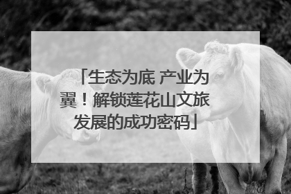 生态为底 产业为翼！解锁莲花山文旅发展的成功密码