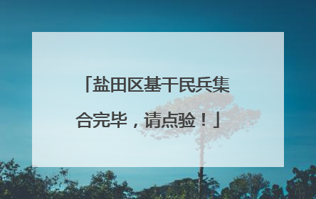 盐田区基干民兵集合完毕，请点验！