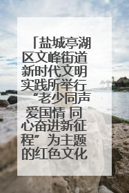 盐城亭湖区文峰街道新时代文明实践所举行“老少同声爱国情 同心奋进新征程”为主题的红色文化活动