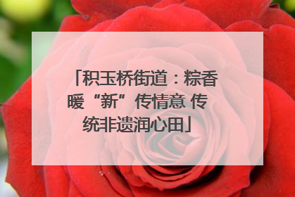 积玉桥街道：粽香暖“新”传情意 传统非遗润心田