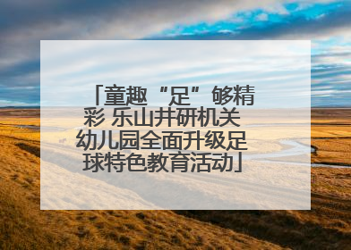 童趣“足”够精彩 乐山井研机关幼儿园全面升级足球特色教育活动