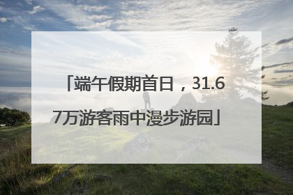 端午假期首日，31.67万游客雨中漫步游园