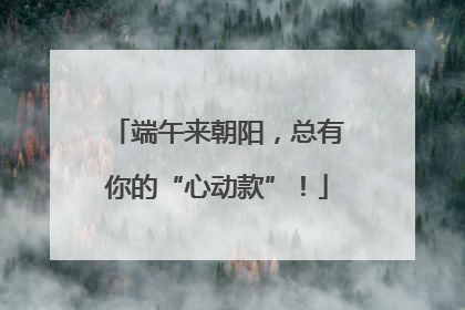 端午来朝阳，总有你的“心动款”！