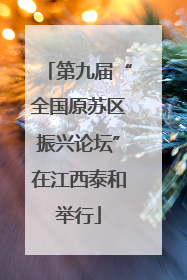 第九届“全国原苏区振兴论坛”在江西泰和举行