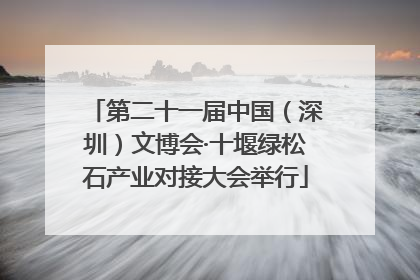 第二十一届中国（深圳）文博会·十堰绿松石产业对接大会举行