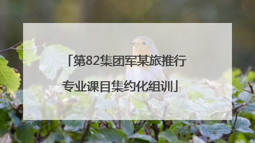 第82集团军某旅推行专业课目集约化组训