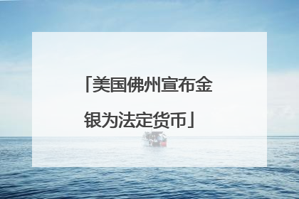 美国佛州宣布金银为法定货币