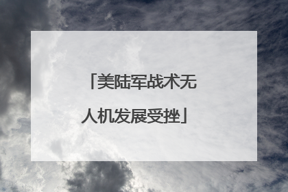 美陆军战术无人机发展受挫