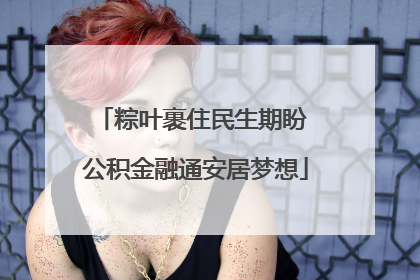 粽叶裹住民生期盼 公积金融通安居梦想