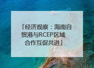 经济观察：海南自贸港与RCEP区域合作互促共进