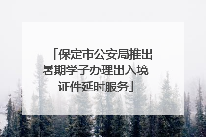 保定市公安局推出暑期学子办理出入境证件延时服务