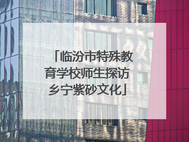 临汾市特殊教育学校师生探访乡宁紫砂文化