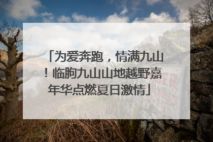 为爱奔跑，情满九山！临朐九山山地越野嘉年华点燃夏日激情