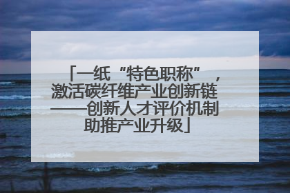 一纸“特色职称”，激活碳纤维产业创新链——创新人才评价机制 助推产业升级