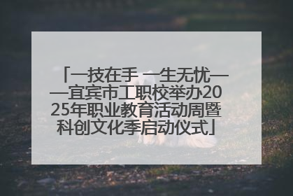 一技在手 一生无忧——宜宾市工职校举办2025年职业教育活动周暨科创文化季启动仪式