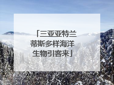 三亚亚特兰蒂斯多样海洋生物引客来
