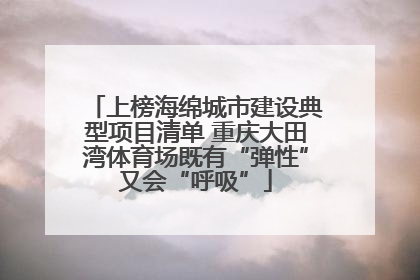 上榜海绵城市建设典型项目清单 重庆大田湾体育场既有“弹性”又会“呼吸”