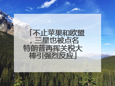 不止苹果和欧盟，三星也被点名 特朗普再挥关税大棒引强烈反应