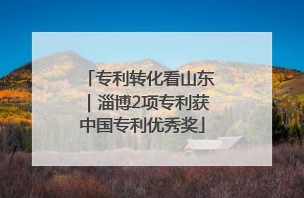 专利转化看山东｜淄博2项专利获中国专利优秀奖