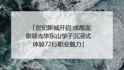 世纪新城开启 成都龙泉驿光华东山学子沉浸式体验72行职业魅力