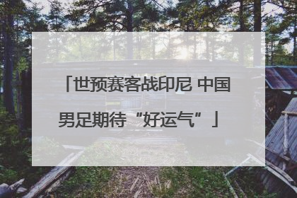世预赛客战印尼 中国男足期待“好运气”