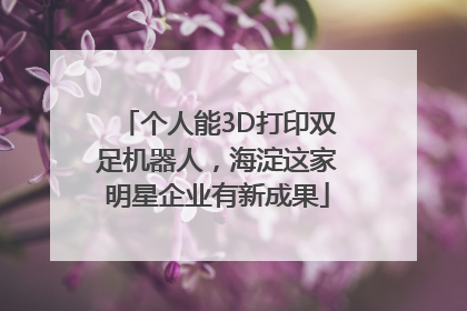 个人能3D打印双足机器人，海淀这家明星企业有新成果