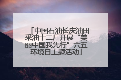 中国石油长庆油田采油十二厂开展“美丽中国我先行”六五环境日主题活动