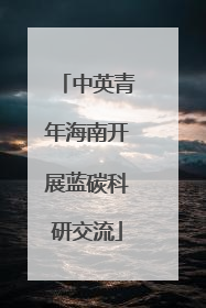 中英青年海南开展蓝碳科研交流