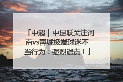 中超｜中足联关注河南vs蓉城极端球迷不当行为：强烈谴责！