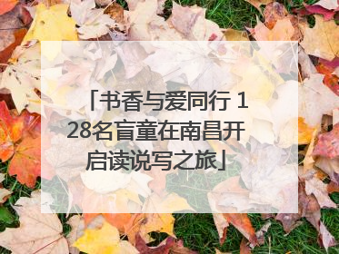 书香与爱同行 128名盲童在南昌开启读说写之旅