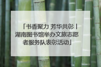 书香聚力 芳华共彰丨湖南图书馆举办文旅志愿者服务队表彰活动