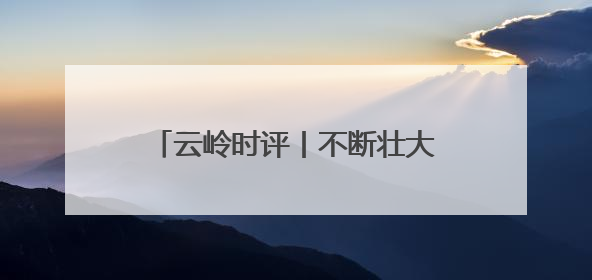 云岭时评丨不断壮大文化自信的生命力②