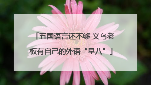 五国语言还不够 义乌老板有自己的外语“早八”